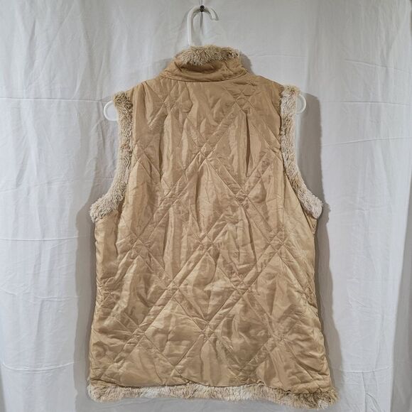 Casual Identity size medium tan brown reversible faux fur vest - Picture 3 of 8
